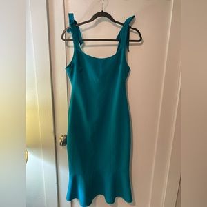 Likely Turquoise Fitted Midi Dress